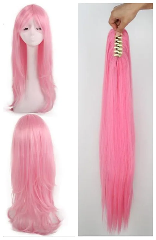 

Unicorn Princess Fluttershy Cosplay Wig+Tail Set Halloween Cosplay Party Kids Adult Party Supplies