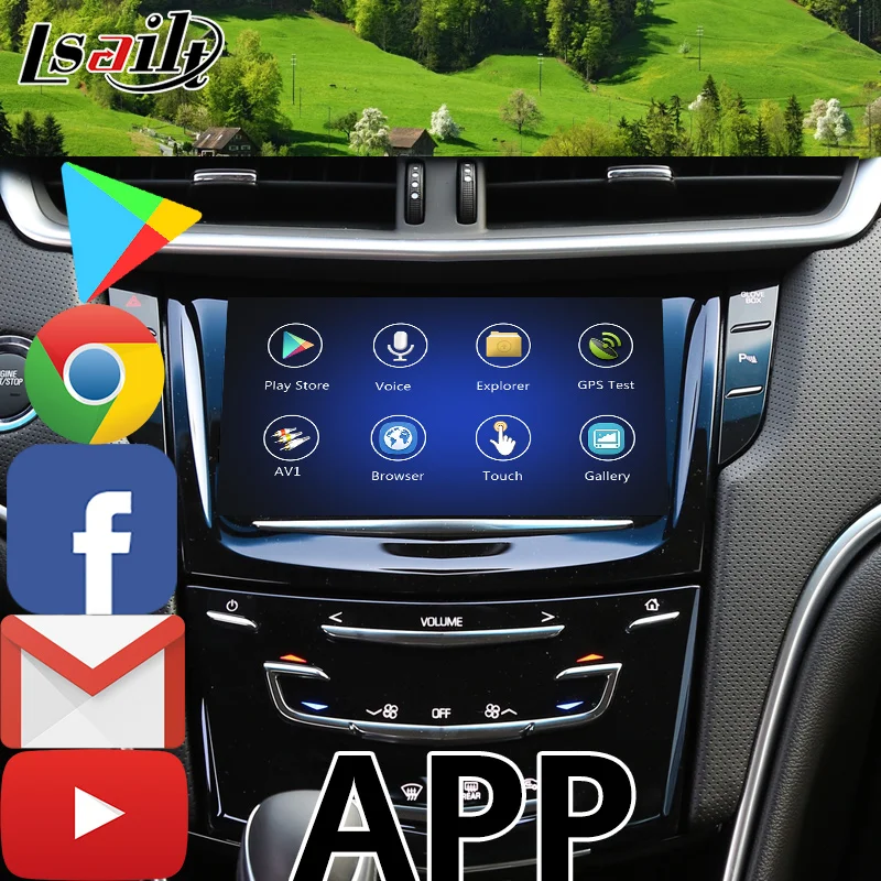 Видеоинтерфейс Lsailt CarPlay для Cadillac Android GPS навигационная коробка поддержка YouTube Netflix