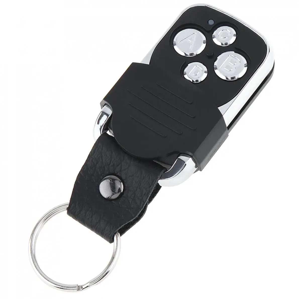 

433Mhz Metallic 4 Channel Duplicator Copy Wireless Remote Control Wallet Keychain and Indicator Light for Universal Door Gate