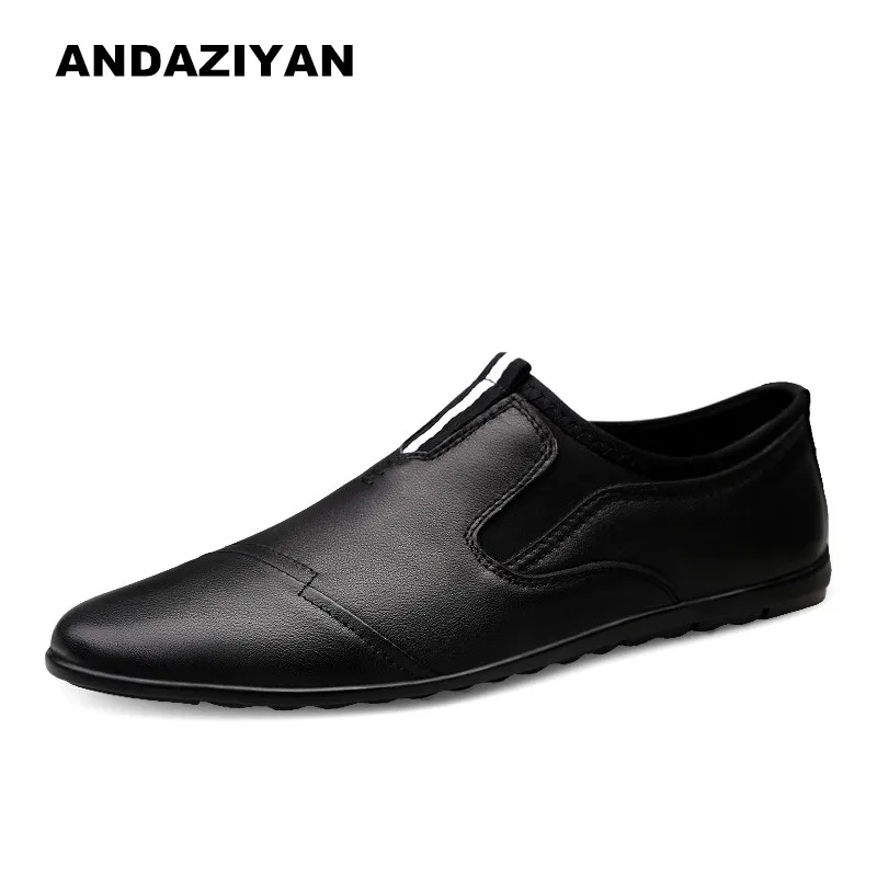Da Britânicos Coreano Preto branco Primavera Tendência Dos Couro Respirável Jovens De Casuais Moda Homens Sapatos awatO1cqR