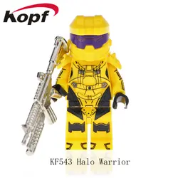 KF543 Halo Спартан Solider здания Конструкторы воин с настоящим металлическим оружие цифры сборные кирпичи фигурку для детей подарок игрушка