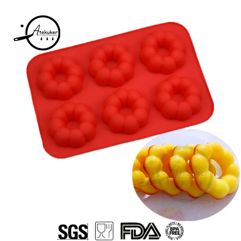 

Atekuker Pumpkin Shape Silicone Mold For Baking Cake Pan Donut Form Silicone Bakeware Pastry Accessories Dessert Tools Cake Mold