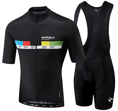 Летняя мужская одежда Morvelo, комплекты одежды для велоспорта, с коротким рукавом, MTB, дышащий комбинезон, шорты, Майо, набор для велоспорта, гелевая подкладка - Цвет: SET  07