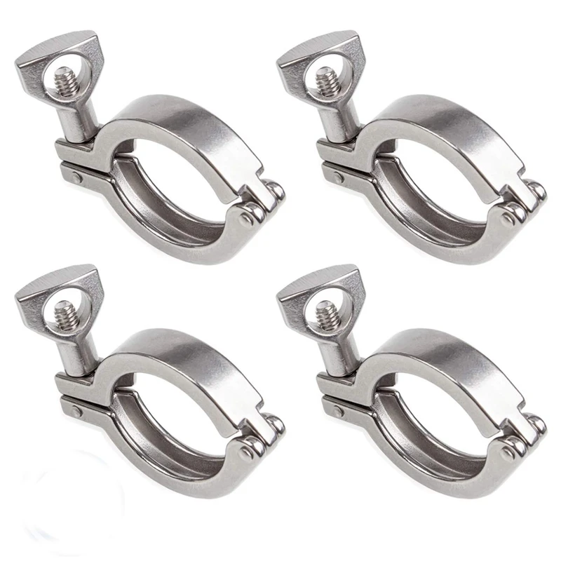 

3.8 Cm Sanitary Ware Tri-Clamp Stainless Steel Single Needle Heavy Duty Tri Entrainment Wing Nut For Sleeve Tc 30 Inch (4 Pack