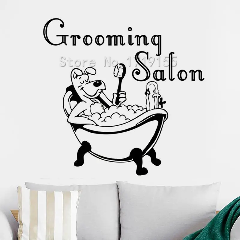 

Grooming Salon Vinyl Wall Stickers Pet Shop Window Art Decal Dog Grooming Decor Puppy Pet Shop Decal Animal Interior DesignZW433