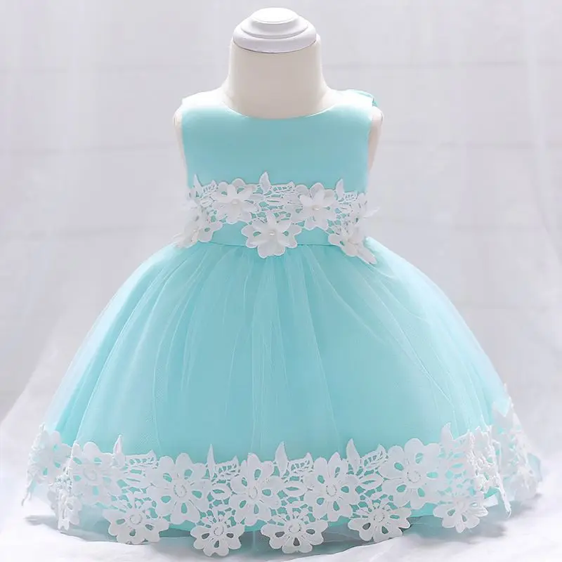 Платье для маленьких девочек; платье для крестин; платье наряды для новорожденных 1 год Платья принцесс для праздников и дней рождения