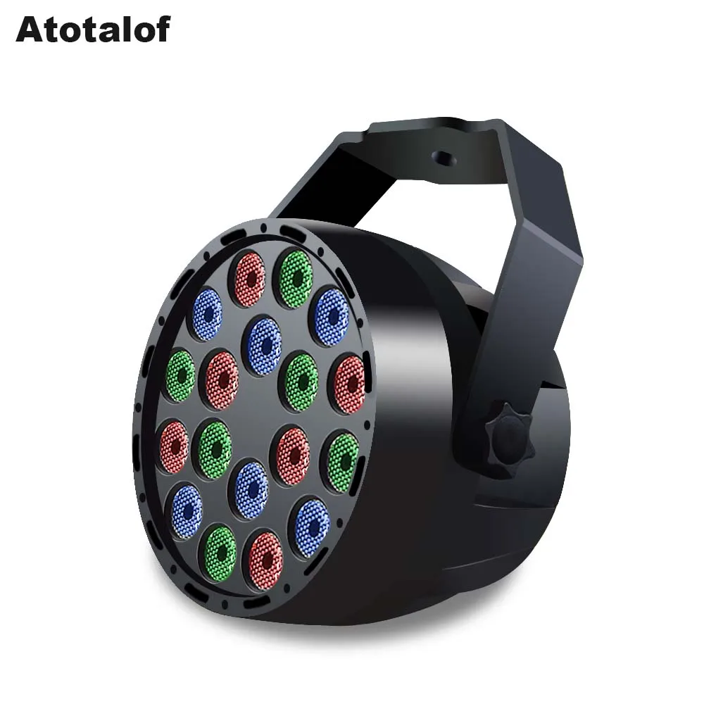 

Atotalof LED Par Light 18 LED RGB Stage Light DMX512 Master-Slave Par Lighting Effect for Club Ktv Disco DJ Bar Party Weddinng