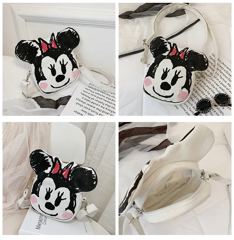 Disney Mickey mouse children cartoon canvas bag girl boy messenger shoulder bag new minnie bag lady Donald Duck handbag