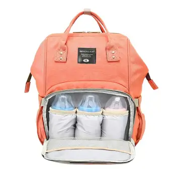 

Waterproof Mommy Bag Baby Urine Pad Large Capacity Oxford Textile High Quality Polyester Orange Pink