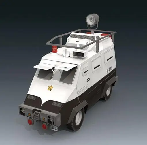 Мобильная полицейская командная машина бумажная модель DIY Автомобильная головоломка ручной работы трехмерная игрушка оригами Бумажная модель