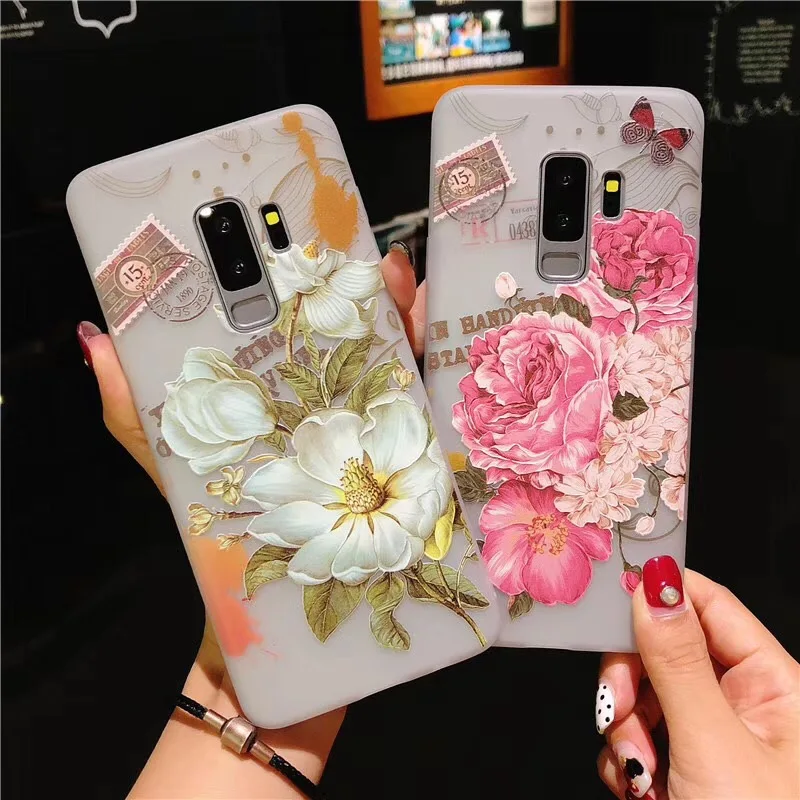 

Soft Silicon Case For Samsung Galaxy Note 9 S8 S9 plus 3D Emboss Relief Cover For Samsung j2pro j2 j5 j7 prime j6 j4 2018 Cases