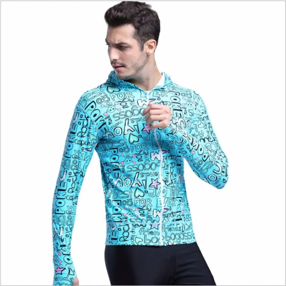 Sbart пары солнцезащитный Рашгард Мужская Солнцезащитная ткань для серфинга UPF50 +