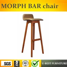 U-BEST мебель для кафе горячий барный стул из массива дерева и высокого качества искусственная кожа барный стул