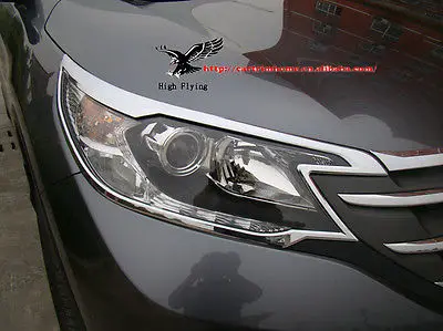 

Chrome Front Head Light Lamp Headlight Cover Trim For Honda CRV 2012 2013
