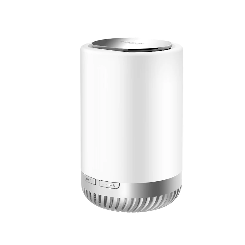 

New Home Office Mini Air Purifier Remote Control Negative Ions Air Cleaner USB Colorful Night Light Desktop Purifier Freshener