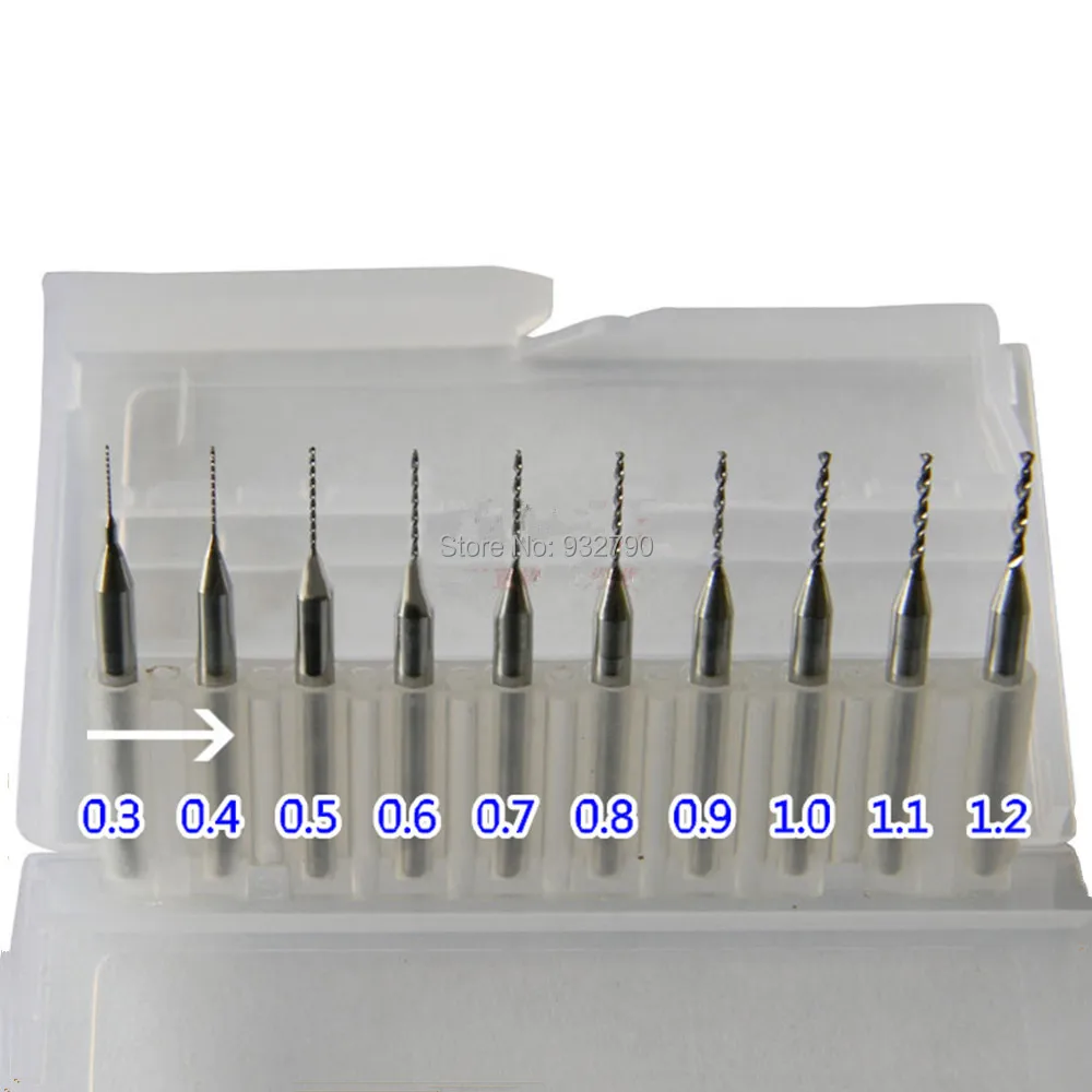 0.5mm PCB Drill Bits-10Pcs PCB Print Circuit Board Carbide Micro Drill Bits Tool Drilling Holes