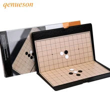 High Quality Portable Go Game Set Mini Chessboard Magnetic Chess Pieces Outdoor Sports Goods Chess Board Games Souptoys qenueson high quality chess magnetic mini portable plastic chess set board games for friends children s