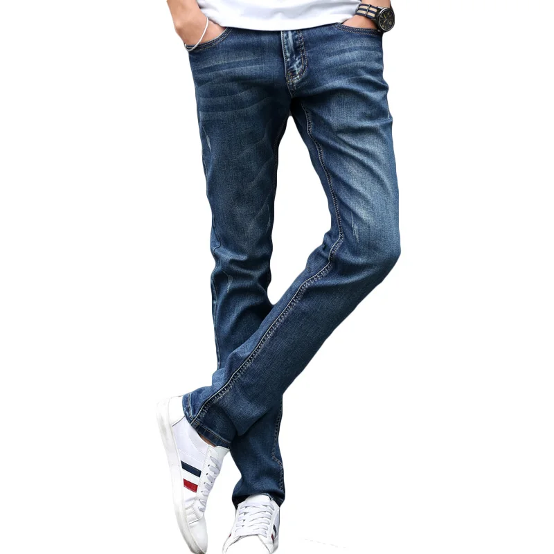 

Fashion Summer Mens Jeans Male Black Blue Ankle Length Pants Korean Design Boys Denim Pencil Style Man Skinny Jeans Men Pants