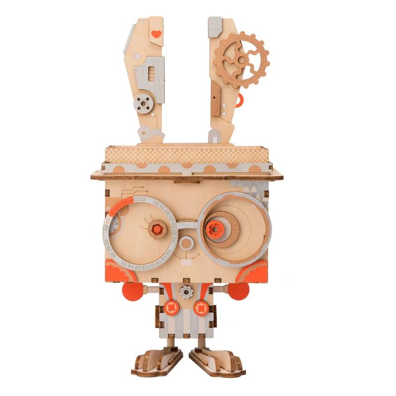 Robotime дети взрослые милый кролик цветочный горшок 3D игра деревянная головоломка Обучающие модели и строительные наборы игрушки FT741