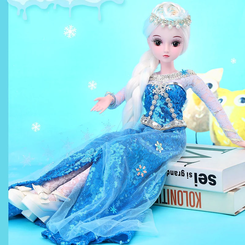 60 см кукла ледяная принцесса Bjd куклы 1/3 полный набор Снежная королева 19 шарнирная