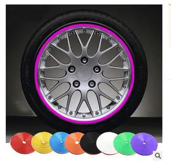 

8Meter/Roll Car Wheel Hub Tire Sticker Car Decorative Styling Strip Wheel For Land Rover Range Rover/Evoque/Freelander/Volvo S40
