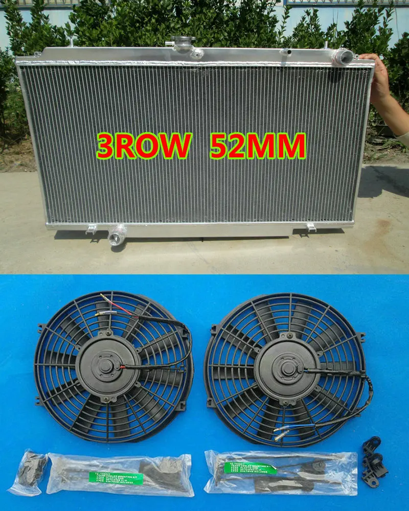 Aluminum Radiator + Fan for Nissan Patrol Safari GU 2.8L TDI RD28 3.0L