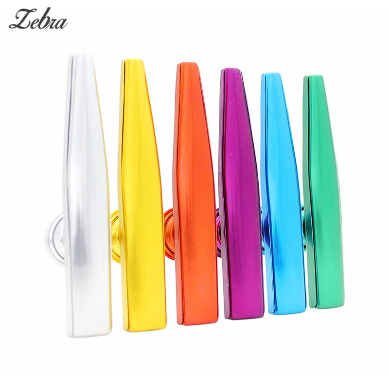 Zebra Metal Kazoo ligero portátil para principiantes flauta instrumento de música amantes del viento de madera instrumento de diseño Simple ligero