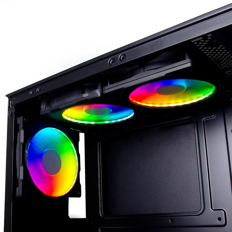 PHANTEKS) Halos 140 мм RGB цветной светодиодный Радужный вентилятор апертура(совместим с 14 см вентилятором/синхронным управлением материнской платы