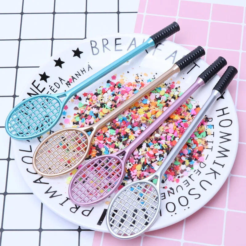 

19cm mini PVC Badminton racket for kids DIY fluffy Floam clear slime kit form crystal soil clear glue slime putty cream keyboard