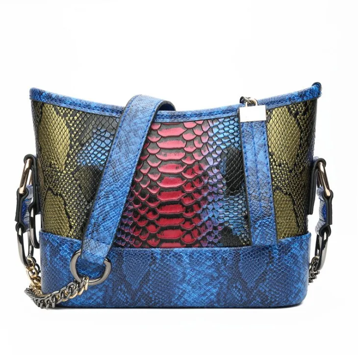 

2019 Women Bag New Large-capacity Bag Handbag Simple Crocodile Pattern Ins super-firebox collision colour single should Handbags