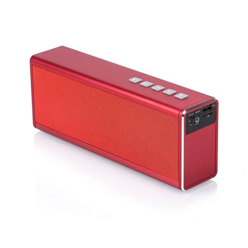 Беспроводной Bluetooth 4,0 динамик HIFI стерео супер бас перезаряжаемый 4000 мАч Внешний аккумулятор Handfree звук динамик s поддержка TF AUX - Цвет: Red