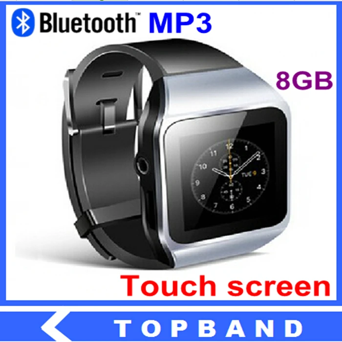 8GB Watch Bluetooth mp3 player with 1.5" Touch Screen Support Bluetooth FM Pedo Meter World