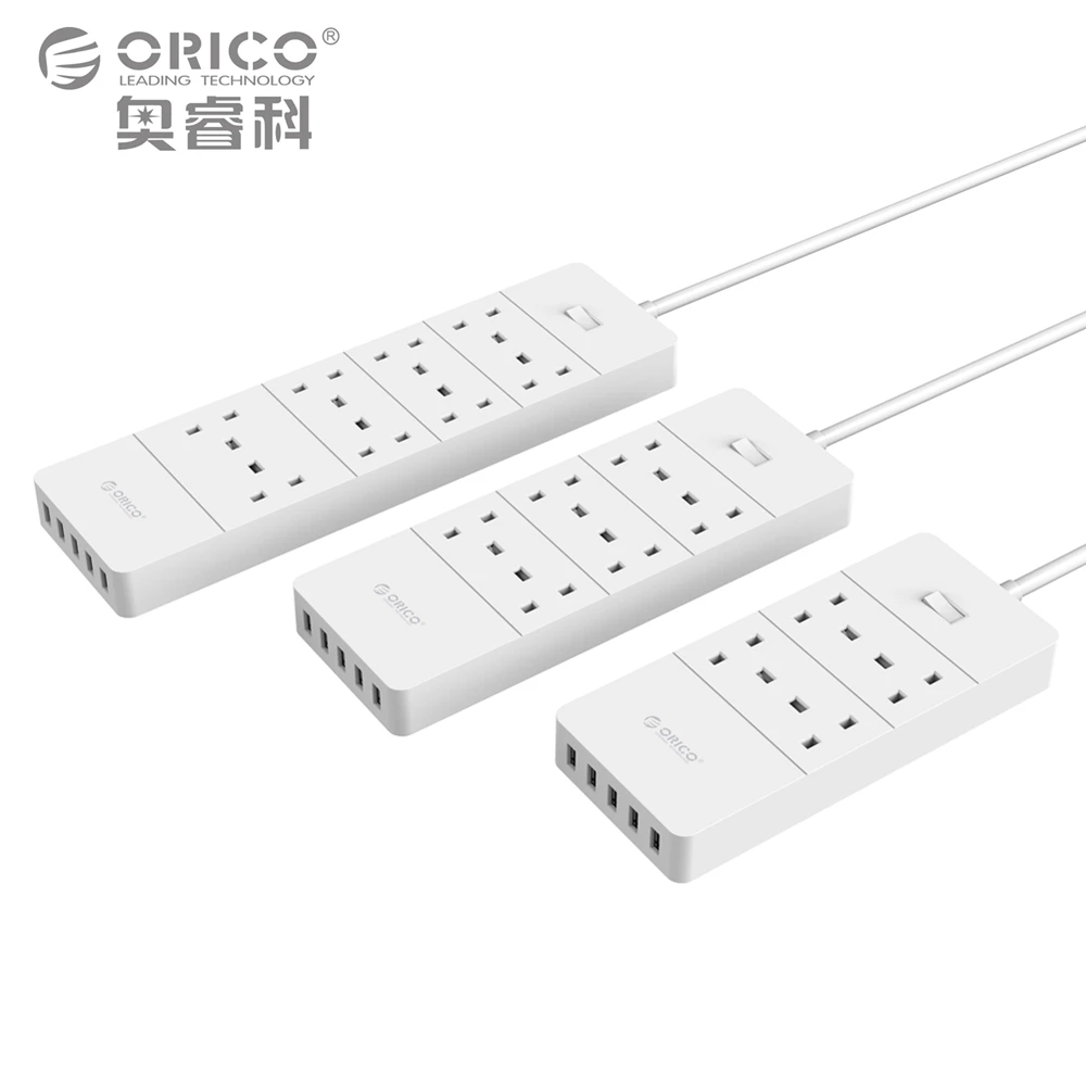 ORICO USB Power Strip UK Plug 4 6 8 AC Outlet Power Socket