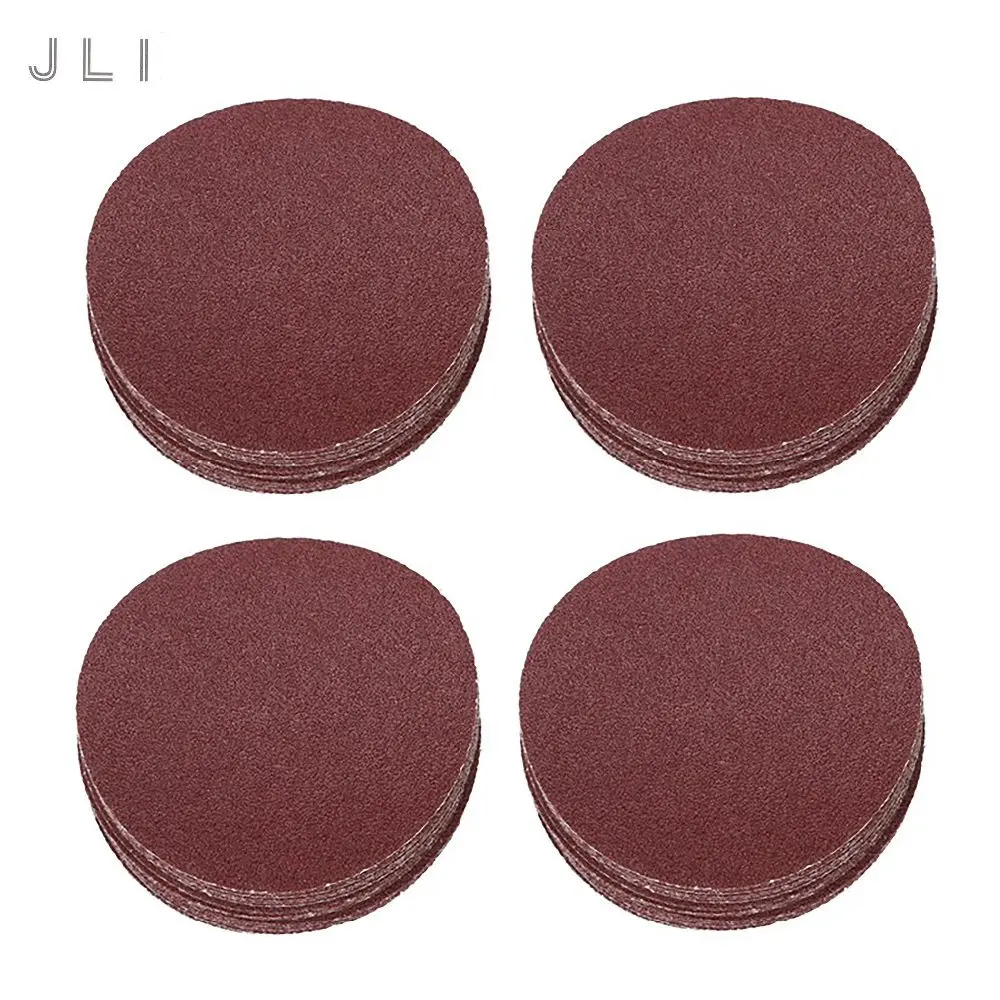 50Pcs 100mm/4'' 80 Grit Sandpaper Flocking Sanding Paper For Metal Wood