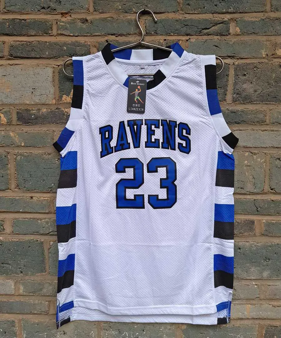 Image LIANZEXIN The film version of One Tree Hill #23 Ravens Ravens HS Scott Need double Mens basketball jersey White On sale