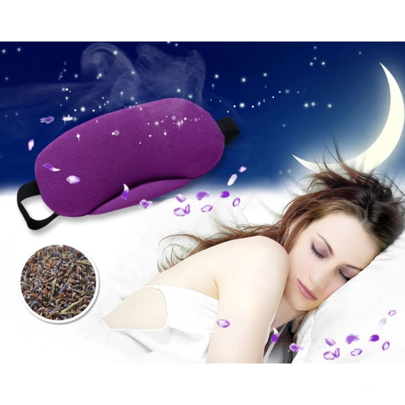 

USB Heating Lavender Steam Eyeshade Hot Compress Cover Shade Eye Patch Travel Eye Mask Blindfold Adjustable Temperature Z3