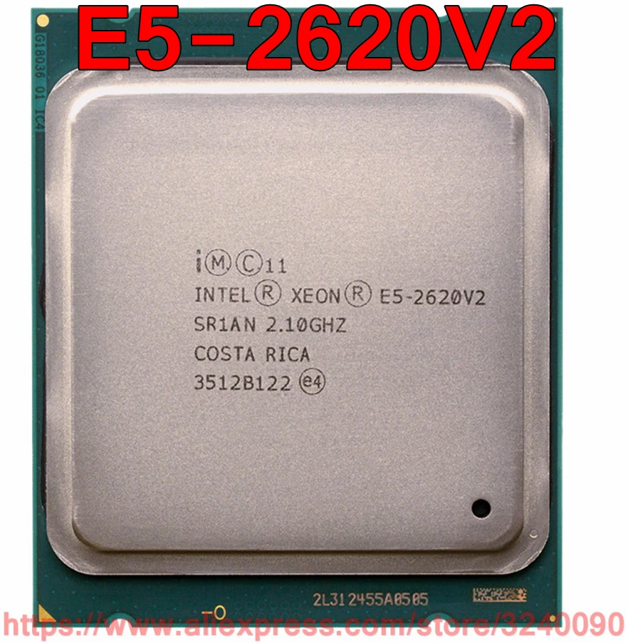 Intel Xeon CPU E5 2620V2 SR1AN 2.1GHz 6 Core 15M LGA2011 E5 2620V2 ...