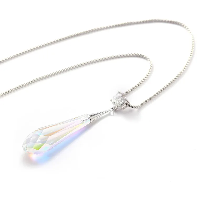 Ожерелье Warme Farben с кристаллами Swarovski для женщин, хорошее ювелирное изделие в форме капли, Кристальное ожерелье с подвеской