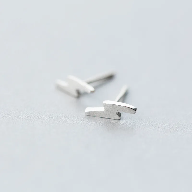 Miestilo The Ear Stylist 925 Sterling Silver Lightning Bolt Stud Miestilo The Ear Stylist 925 Sterling Silver Lightning Bolt Stud Earrings Cool Jewelry Flash Mini Post Studs In From