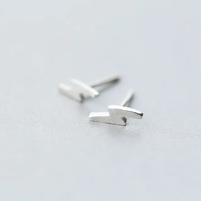 Miestilo The Ear Stylist 925 Sterling Silver Lightning Bolt Stud Miestilo The Ear Stylist 925 Sterling Silver Lightning Bolt Stud Earrings Cool