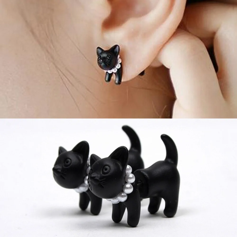 

Animal stereo cat cosplay earring fashion funny Harajuku women's Ear Piercing Stud earrings Sieraden Accessories Jewelry gifts