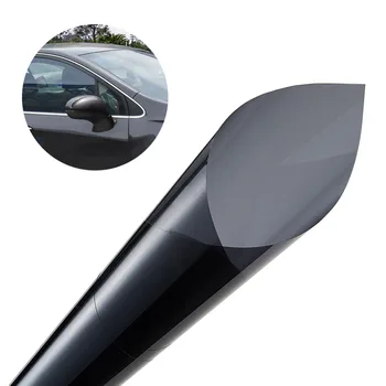 

50* 300cm Black Window Tint Film Glass 25% Roll 1 PLY Auto House Commercial UV+Insulation Car Tint Film for Side Window