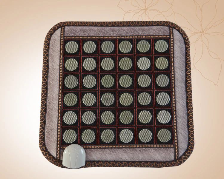 

Jade Mattress Heating Therapy Electric Massage Cushion Jade Stone Mattress Seat Mat Tourmaline Mattress 45cmX45cm
