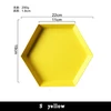 S size Colorful polygonal desktop combination storage tray Nordic geometric diamond metal hexagonal tea tray stainless steel 6