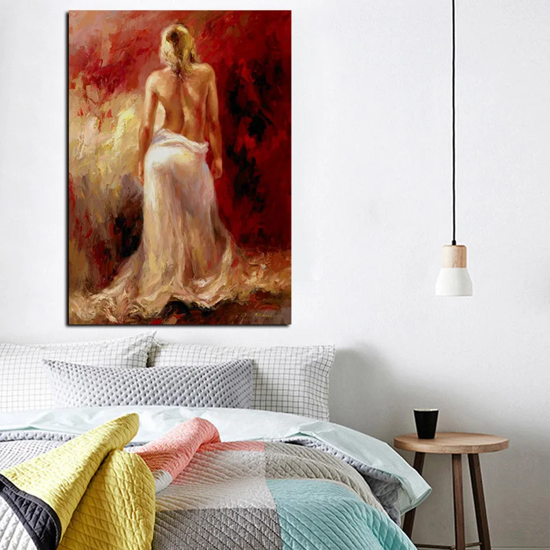 Печать абстрактный портрет Современная Обнаженная женщина картина маслом на холсте искусство Сексуальная Женская Леди тело Настенная картина для гостиной Куадрос