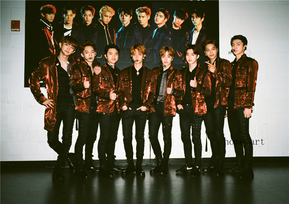 Постеры EXO K pop наклейки на стену украшение для дома высокое разрешение бар