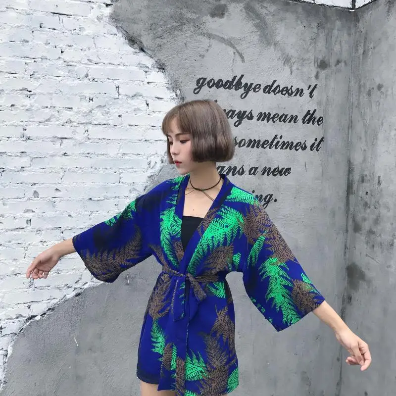 Традиционное японское кимоно yukata женское японское короткое платье свободная одежда kimomo японский кардиган кимоно Японские Женские haori