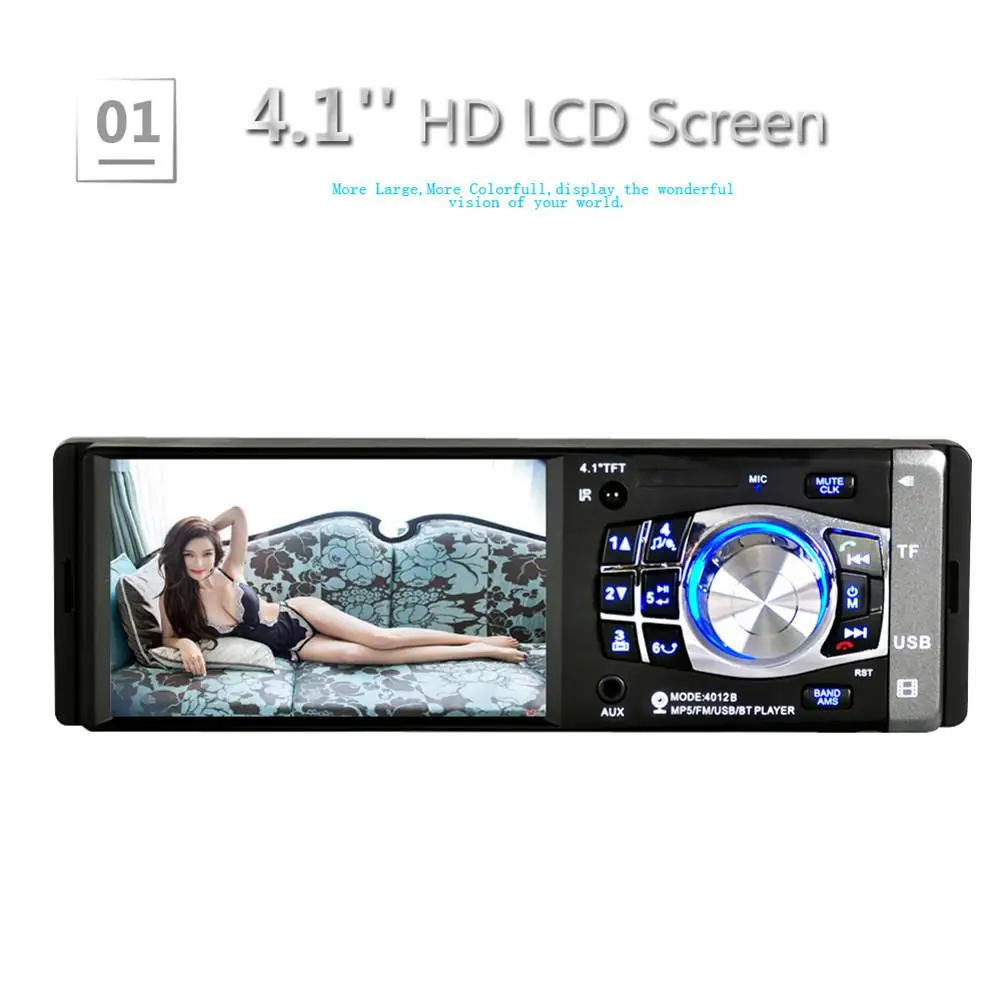 

4.1Inch Bluetooth Rear View Camera MP5 Player Single MP3 Player Radio Disk Car Stereo Audio MP5 Player Function SupportCalls