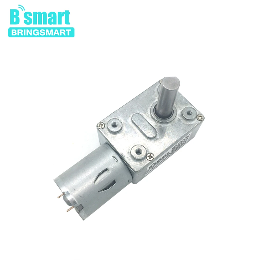 

Bringsmart JGY370 12v DC Motor Worm Gear High Torque 24v Reducer 8mm D7 Shaft Length 25mm Reversed 6v mini Electricmotor