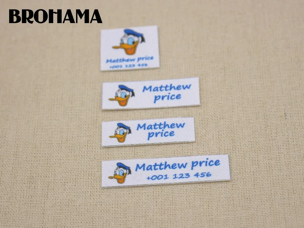 Custom name label, children's clothing label, ironing label, boy and girl tag, Donald Duck label